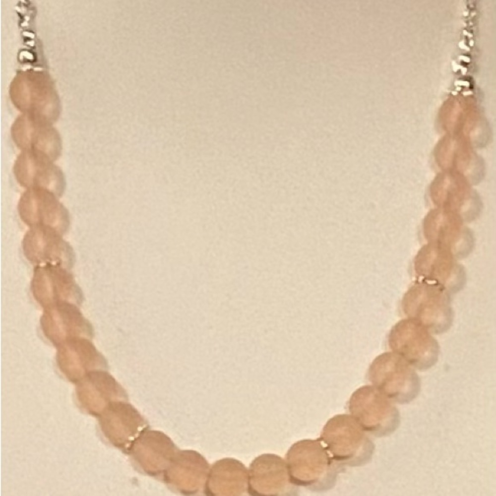 NEW Pink Cultured Sea glass necklace